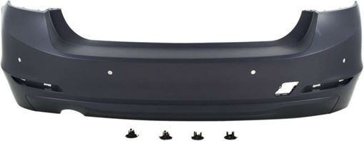 Bumper Cover, 3-Series 12-15 Rear Bumper Cover, Prmd, W/O M Sport Line, Std Type, W/ Pdc Holes, 320I/328D Models, Sdn, Replacement REPB760169P