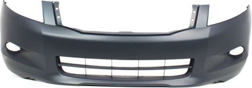 Bumper Cover, Accord 08-10 Front Bumper Cover, Primed, W/ Fog Light Holes, 6 Cyl, Sedan, Replacement REPH010303P