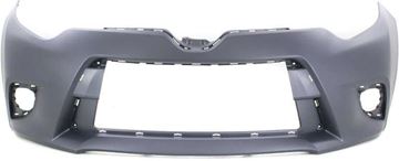 Toyota Front Bumper Cover-Primed, Plastic, Replacement REPT010381P