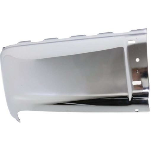 Chevrolet Rear, Driver Side Bumper End-Chrome, Steel, Replacement REPC761104Q