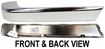 Nissan Rear, Passenger Side Bumper End End-Chrome, Plastic, Replacement REPN761101