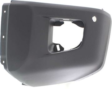Toyota Front, Driver Side Bumper Endnd-Textured, Plastic, Replacement REPT011114