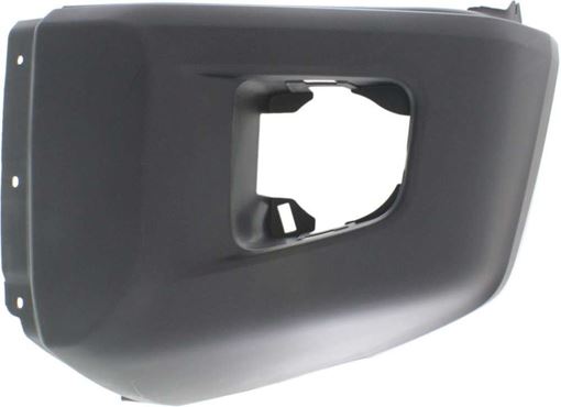 Toyota Front, Driver Side Bumper Endnd-Textured, Plastic, Replacement REPT011116