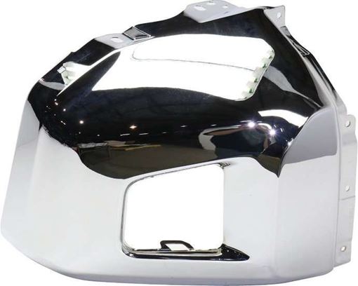 Toyota Front, Driver Side Bumper Endnd-Chrome, Steel, Replacement REPT011118Q