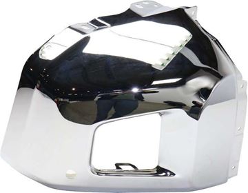 Bumper End, Tundra 14-18 Front Bumper End Lh, Chrome, Steel, W/ Parking Aid Snsr Hole - Capa, Replacement REPT011120Q