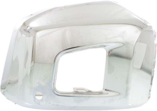 Toyota Front, Driver Side Bumper Endnd-Chrome, Steel, Replacement REPT011120