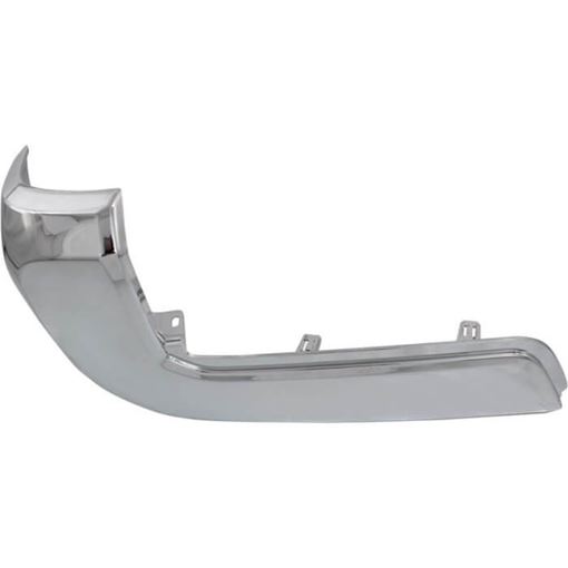 Toyota Rear, Driver Side Bumper End-Chrome, Plastic, Replacement REPT761140