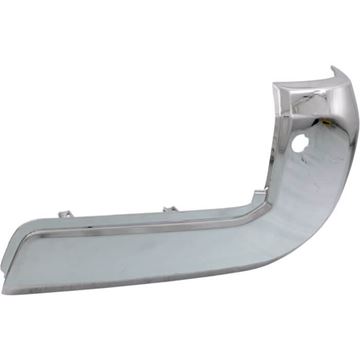 Toyota Rear, Passenger Side Bumper End End-Chrome, Plastic, Replacement REPT761141