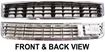 Audi Center Bumper Grille-Chrome Shell w/ Black Insert, Plastic, Replacement REPA015302