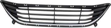 Bumper Grille, Elantra 11-13 Front Bumper Grille, Textured Black, W/ Chrome Insert, Sedan, Usa Built, Replacement REPH015321