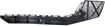 Ford Rear, Passenger Side Bumper Retainer-Primed, Plastic, Replacement REPF762210