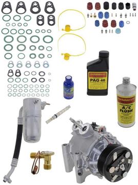 AC Compressor, Trailblazer 03-06 A/C Compressor Kit, 4.2L, With Rear Air | Replacement REPCV191141