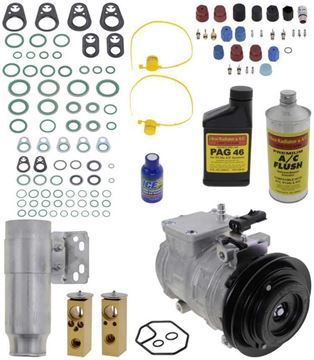 AC Compressor, Caravan 96-00 A/C Compressor Kit, 3.0L, W/O Rear Air, 1-Groove Pulley | Replacement REPD191114
