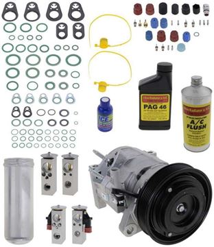 AC Compressor, Caravan 01-04 A/C Compressor Kit, 3.3/3.8L, With Rear Air | Replacement REPD191121