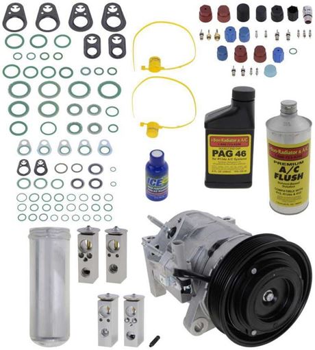 AC Compressor, Caravan 05-07 A/C Compressor Kit, 3.3/3.8L, With Rear Air | Replacement REPD191126