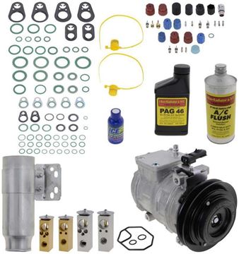 AC Compressor, Caravan 96-00 A/C Compressor Kit, 3.0L, With Rear Air, 1-Groove Pulley | Replacement REPD191130