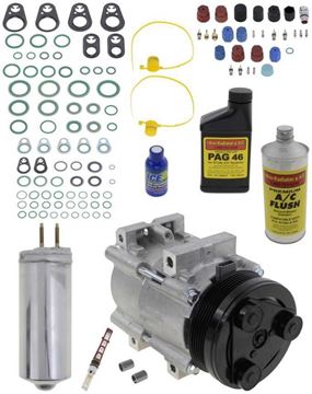 AC Compressor, Windstar 99-03 A/C Compressor Kit, 3.8L, W/O Rear Air | Replacement REPF191133