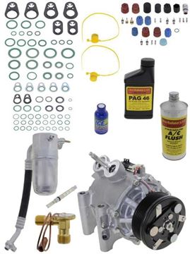 AC Compressor, Ascender 03-07 A/C Compressor Kit, 6Cyl, With Rear Air | Replacement REPI191103