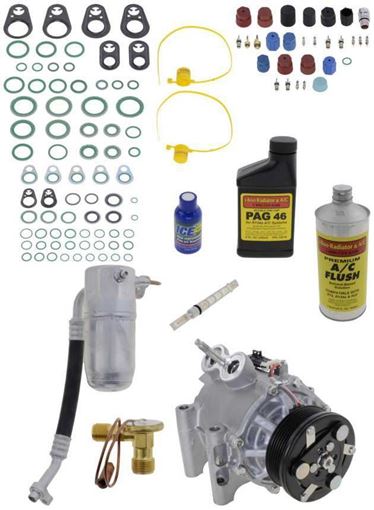 AC Compressor, Ascender 05-06 A/C Compressor Kit, 4.2L, With Rear Air | Replacement REPI191108