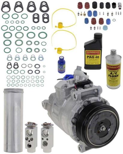 AC Compressor, S-Class 03-06 / Cl-Class 01-06 A/C Compressor Kit, V8, W/O Rear Air | Replacement REPM191141
