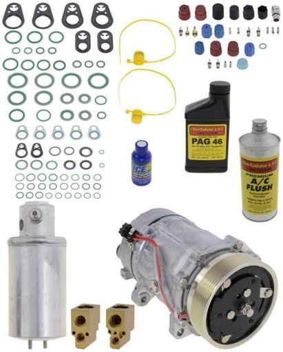 AC Compressor, Jetta 93-98 / Cabrio 95-02 A/C Compressor Kit, 4Cyl | Replacement REPV191107