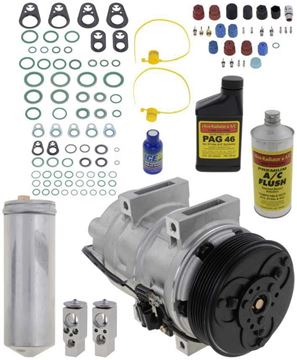 AC Compressor, Xc90 2005 A/C Compressor Kit, 2.5L, W/O Rear Air, Until Chassis 197065 | Replacement REPV191121