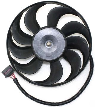 Audi, Volkswagen Passenger Side Cooling Fan Assembly-Single fan, A/C Condenser Fan | Replacement REPV160501
