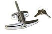 Chrome Rivet Mount Clockwise T-Handle Lock, Truck Cap Topper Camper Shell, T303C