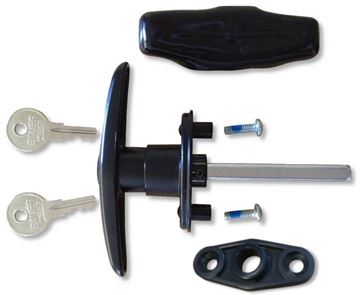 Long Shank Clockwise T-Handle Lock Kit | Bauer T311-LSR