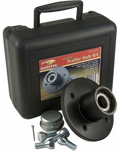 4 Bolt Trailer Hub Kit for 1" Spindle, 1250 lbs Capacity, CE Smith 13100