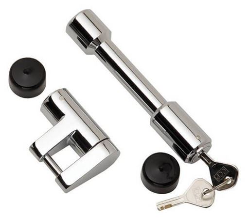 Chrome Trailer Dogbone & Coupler Lock Combo, 5/8" Diameter, Bulldog 580404