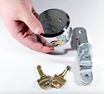 Solid Steel "Hockey Puck" Internal Shackle Trailer Lock, Trimax THPXL