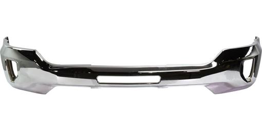 Bumper-Front, Chrome, for Models w/ Impact Bar Skid Plate, Replacement RC01010012