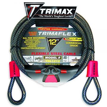 Trimaflex Dual Looped Multi-Use Cable 12' x 12mm, Trimax TDL1212