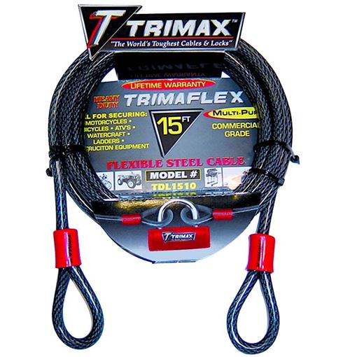 Trimaflex Dual Looped Multi-Use Cable 15' x 10mm, Trimax TDL1510