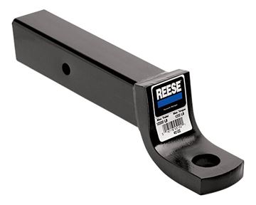 Ball Mount, 2-1/2" Sq. 1-1/4" Ball Hole, 3" Drop, Black(Reese)