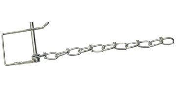 1/4 inch safety pin with 8 inch chain