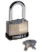 Dual Locking 30mm Steel Padlock, 7/8" x 1/4" Dia Shackle, Trimax TLM87