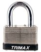 Dual Locking 40mm Steel Padlock, 1" x 1/4" Dia Shackle, Trimax TLM100