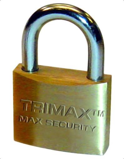 Marine Grade 2" Solid Brass Padlock, Hardened Shackle, Trimax TPB1125