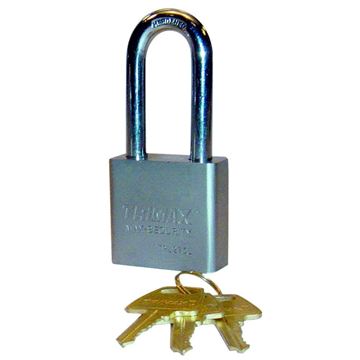 Hardened 50mm Solid Steel Square Padlock, 2.25" x 10mm Shackle, Trimax TPL275L