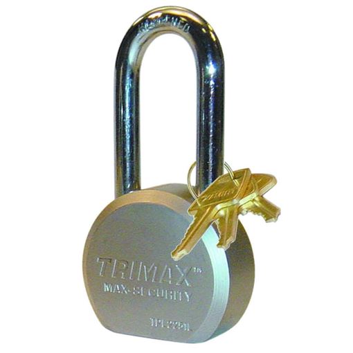 Hardened 64mm Solid Steel Padlock, 2.25" x 11mm Shackle, Trimax TPL2251L