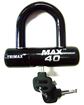 Multi-Purpose Disc U-Lock, Black Sleeve over Chrome, Trimax MAX40BK