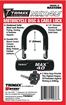 Multi-Purpose Disc U-Lock, Black Sleeve over Chrome, Trimax MAX40BK