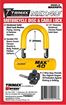 Multi-Purpose Disc U-Lock, Yellow Sleeve over Chrome, Trimax MAX40YL