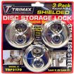 Stainless Steel 70mm Round Padlock Keyed Alike 3 Pack, Trimax TRP3170