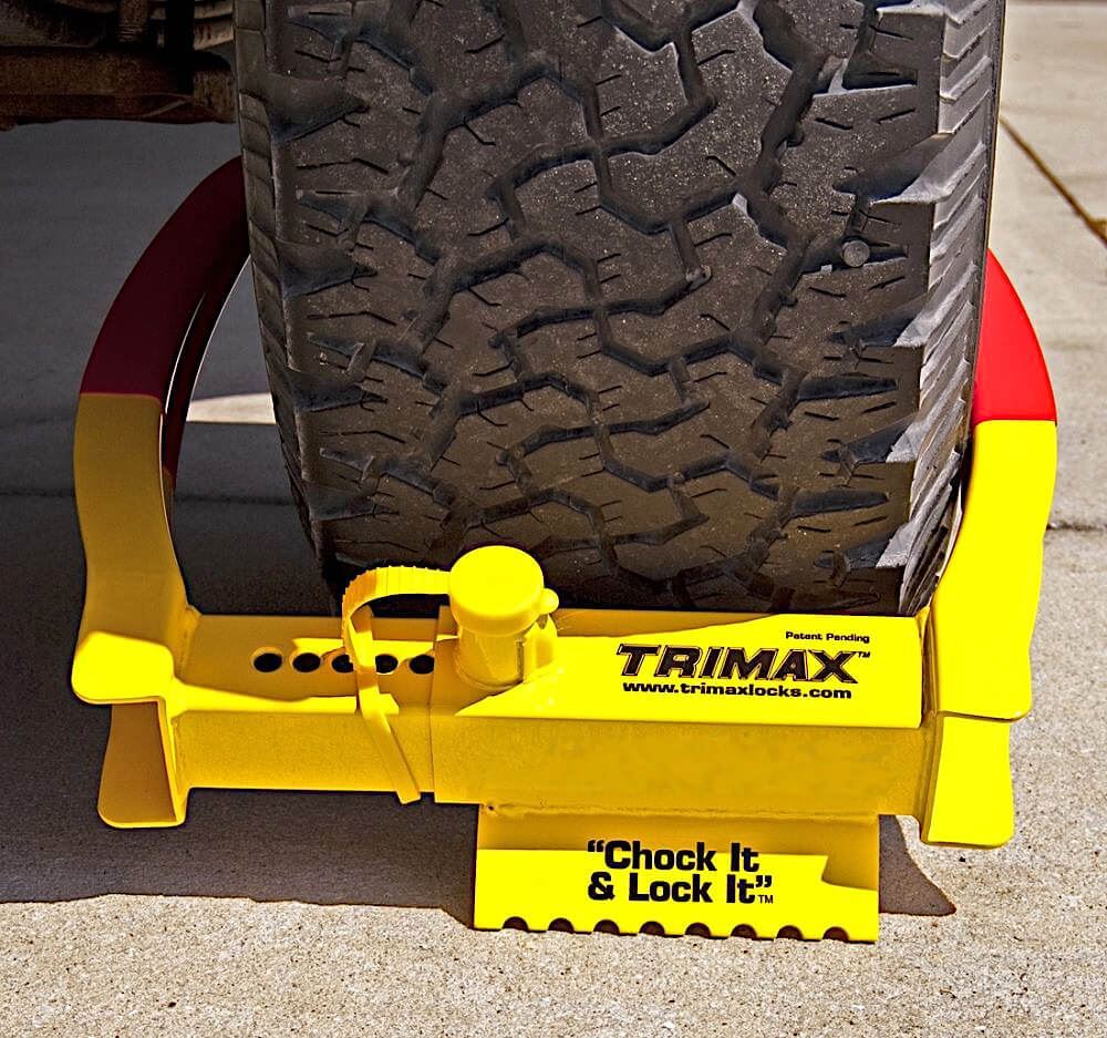 Deluxe Universal Chock Lock Dual Action Wheel Lock Trimax TCL75