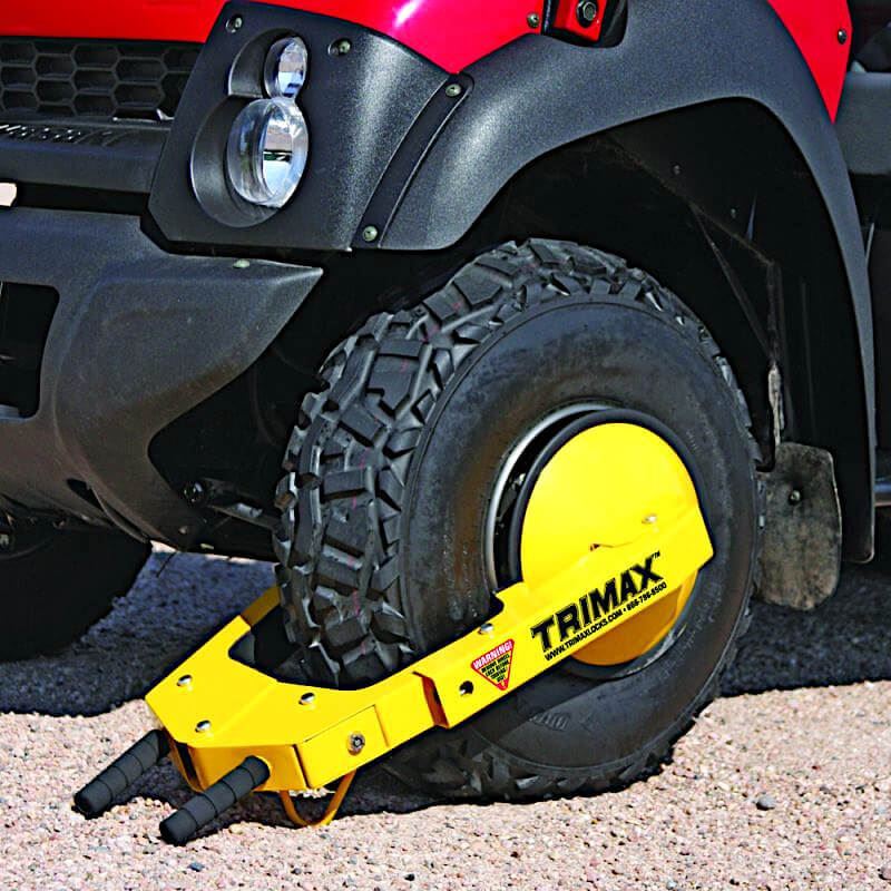 UltraMax Adjustable Wheel Lock, Heavy Steel Disc Trimax TWL100