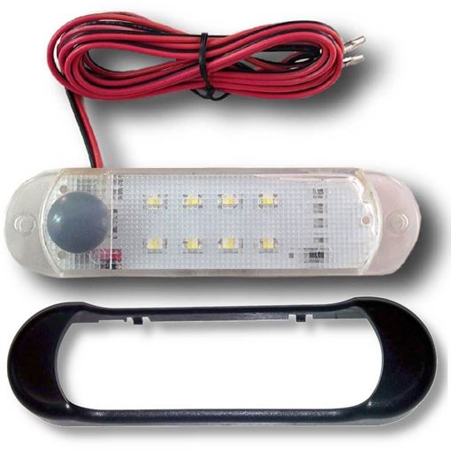 KIMISS 12V 5900K Car Ceiling Wall Light ABS Material Oval Ceiling 2835 LED with Switch Control for Trailer/Yacht/Caravan