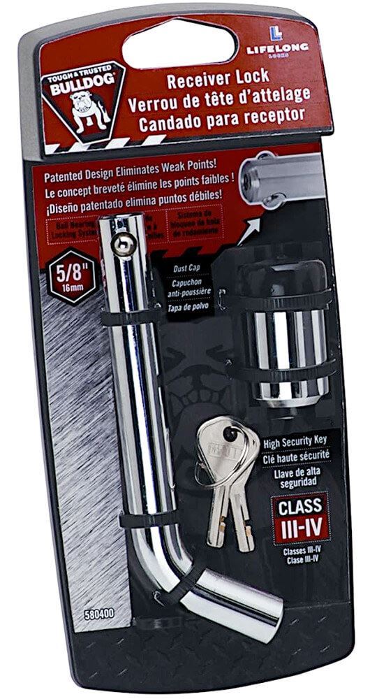 Bulldog Locking 5/8" Chrome Trailer Hitch Bent Pin Lock Cequent 580400